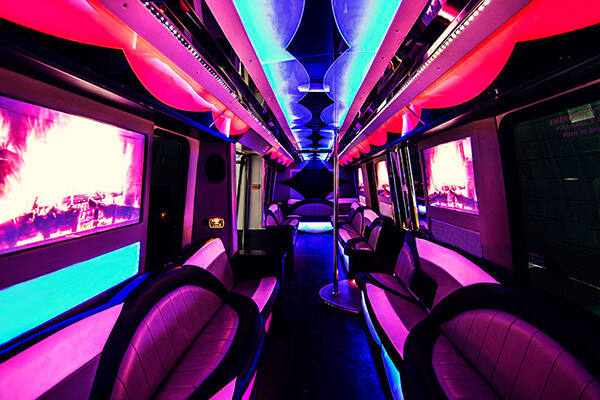 ample party bus lounge